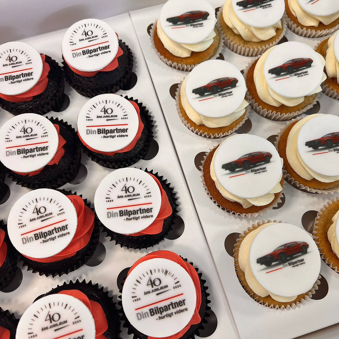 Cupcakes 48 stk. med Firma Logo til dit event