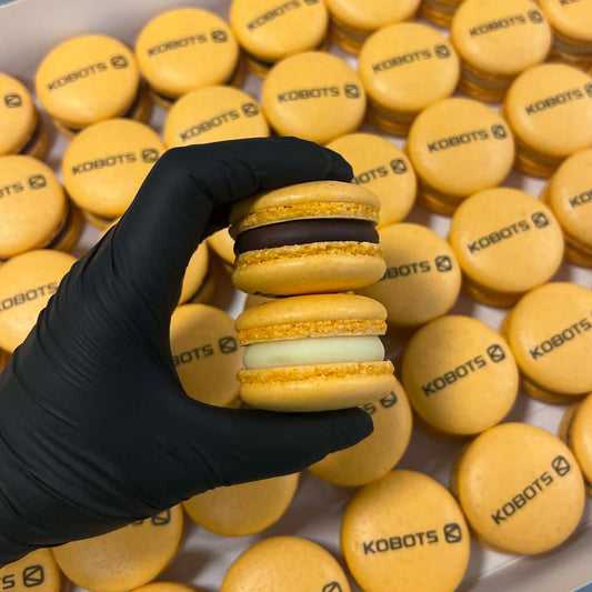 Macarons Lux med logo print på til dit event 50 stk.