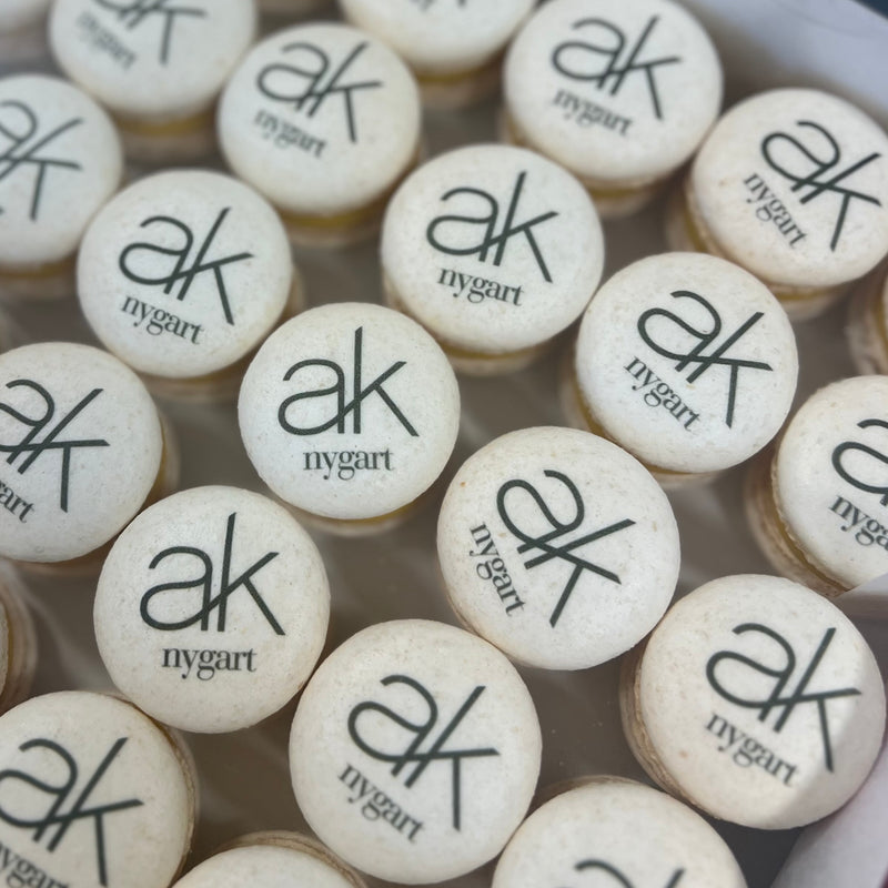 Macarons 50 stk. med logo print på til dit event