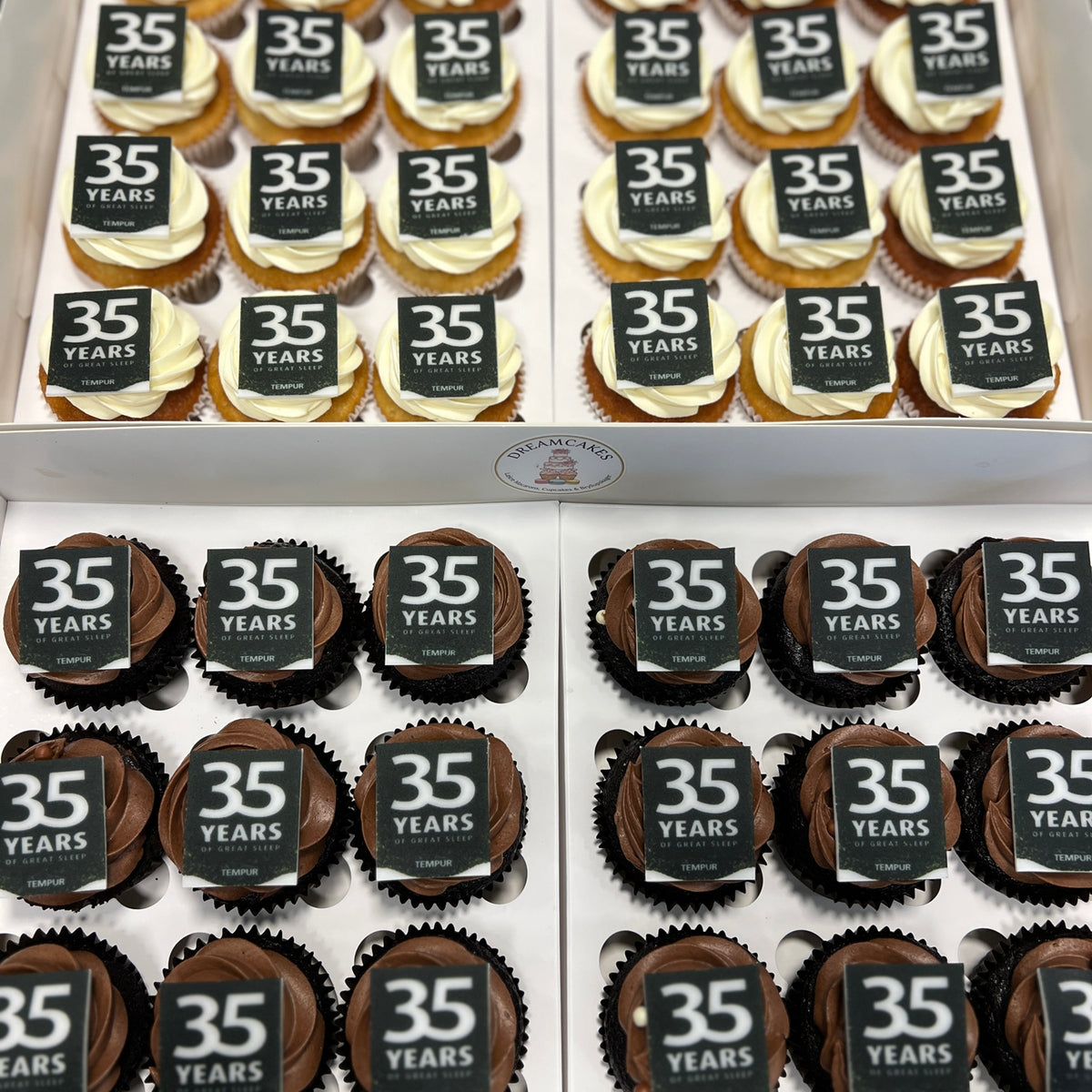 Cupcakes 48 stk. med Firma Logo til dit event